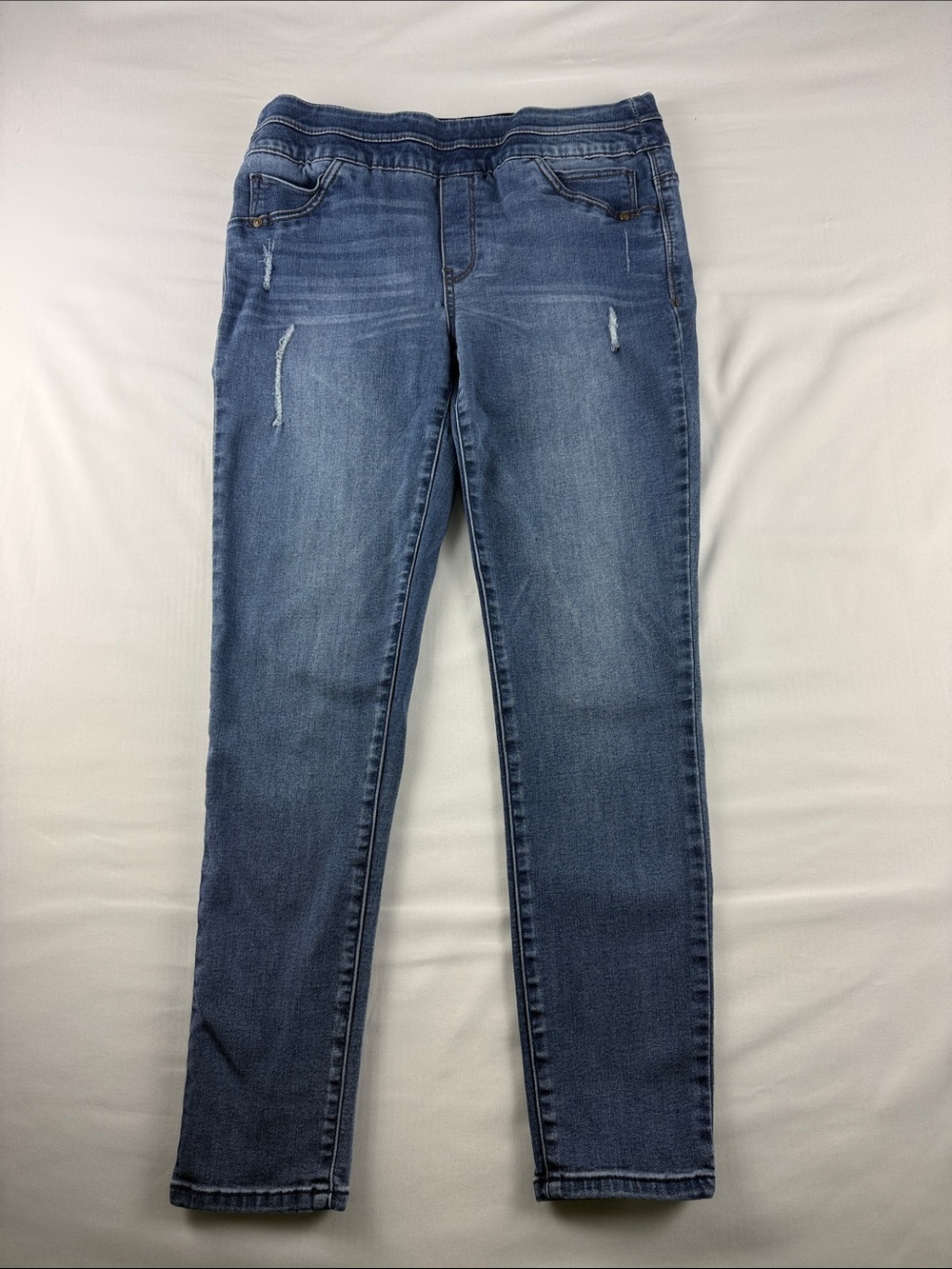 Democracy Ab Solution Distressed Pull-On Crop Jeans Women's Size 6